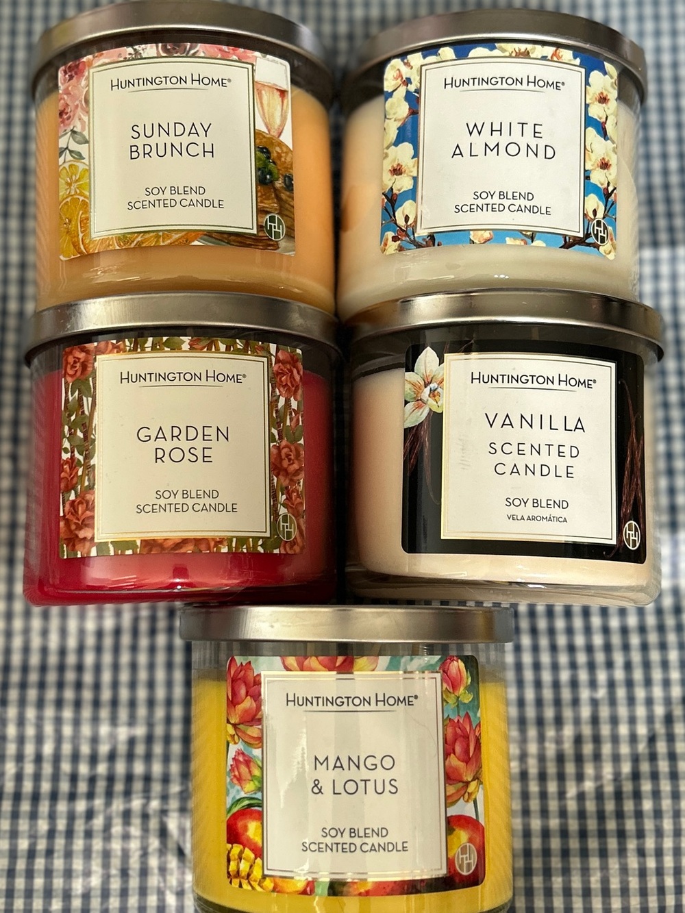 Set of 5 Huntington Home Candles